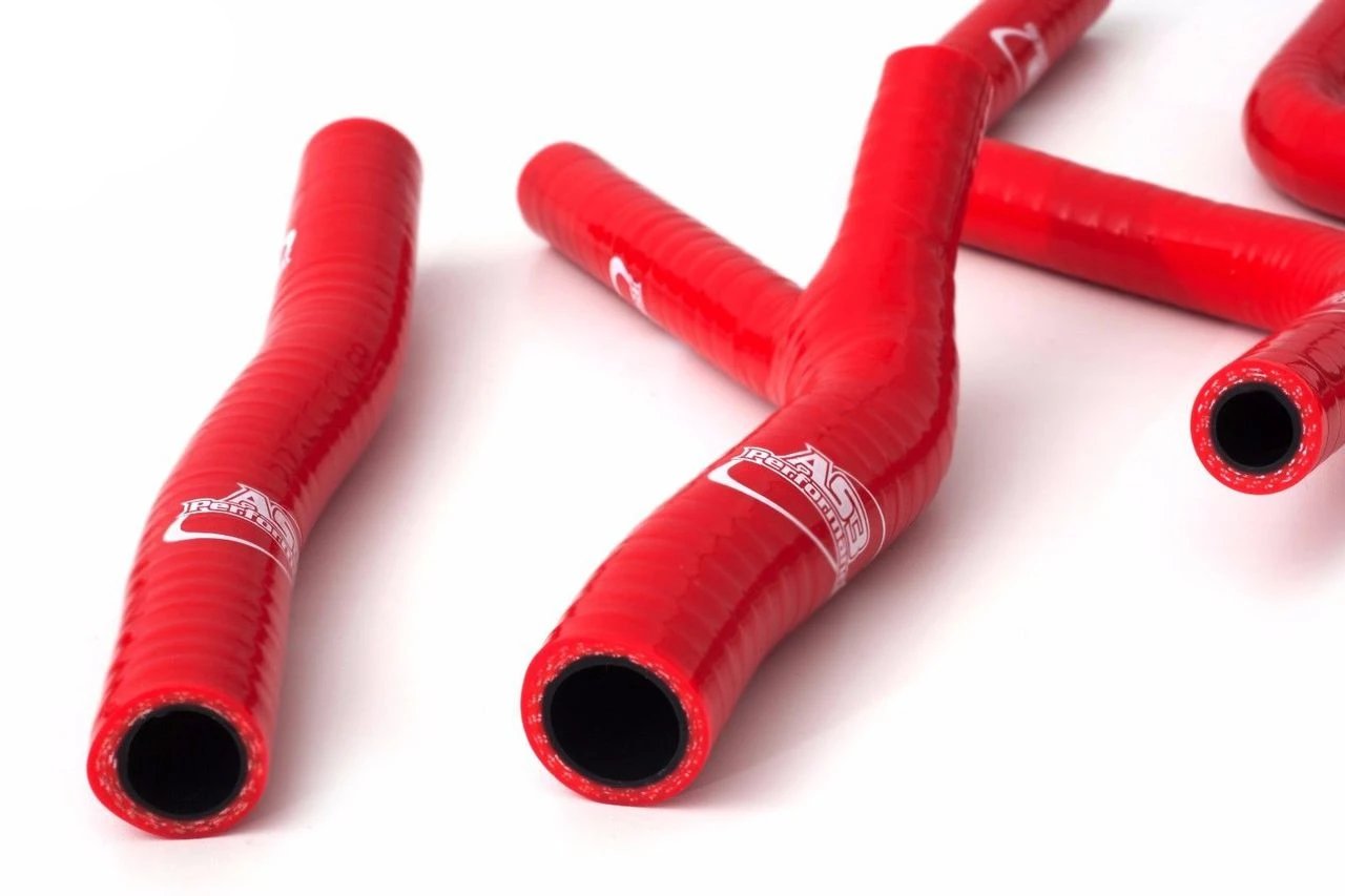 AS3 Performance High - Quality Red Silicone Radiator Hoses for 1985 - 1987 Honda CR 250 Motorcycles