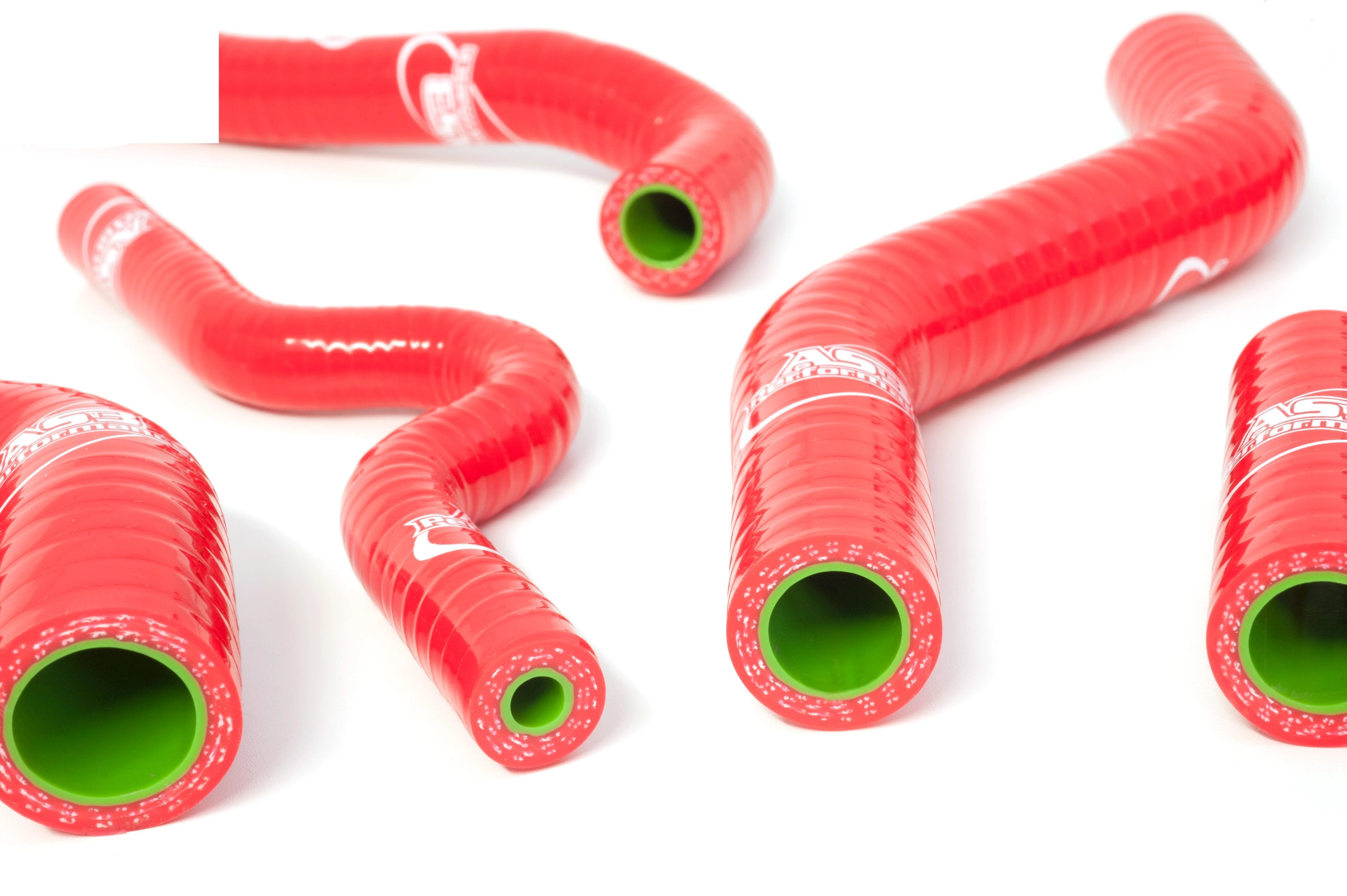 2007 - 2008 Kawasaki KX 250 F AS3 Performance Red Silicone Radiator Hoses