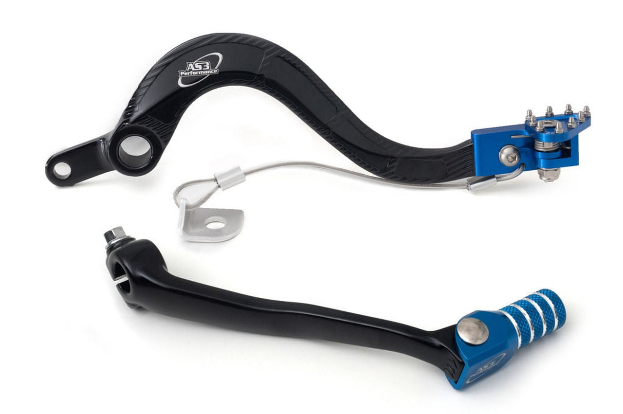 2021 - 2025 Kawasaki KX 250/X AS3 Forged Blue Gear Lever & Rear Brake Pedal