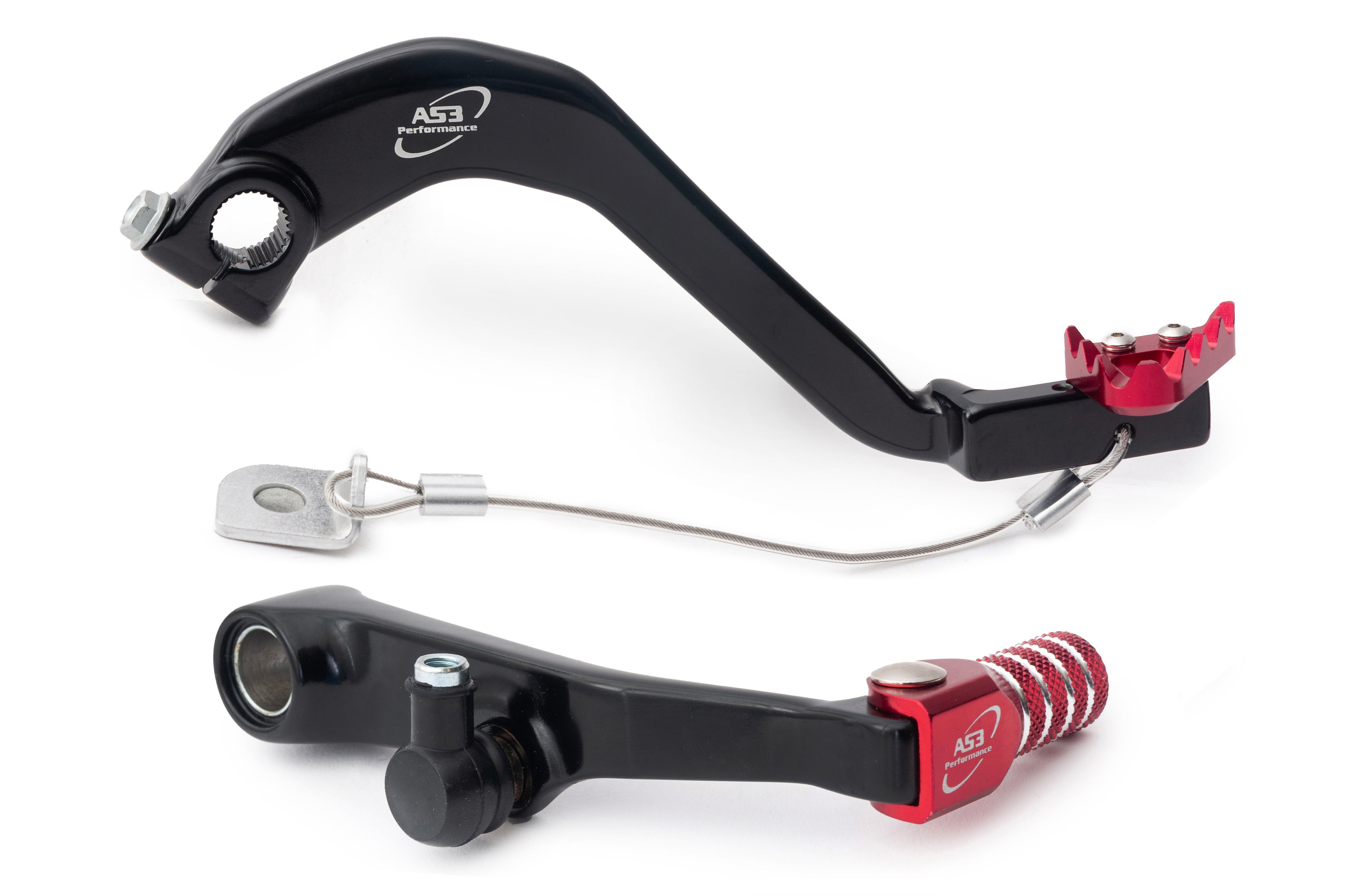 High - Performance AS3 Forged Red Gear Lever and Rear Brake Pedal Combo for 2016 - 2024 Honda CRF 1000/1100 L Africa Twin Motorcycles